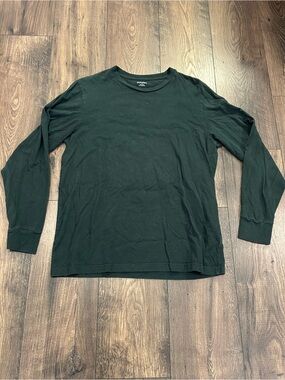 Old Navy Men's Medium Long-Sleeve Crew Neck Shirt - Dark Green
